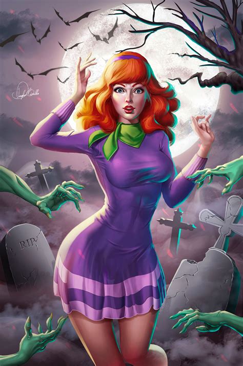Daphne Blake is a member of Mystery, Inc. She is known for her sense in style & fashion and Her fiery red hair. Daphne comes from a very wealthy family. Daphne's main attire in the Scooby-Doo ... 
